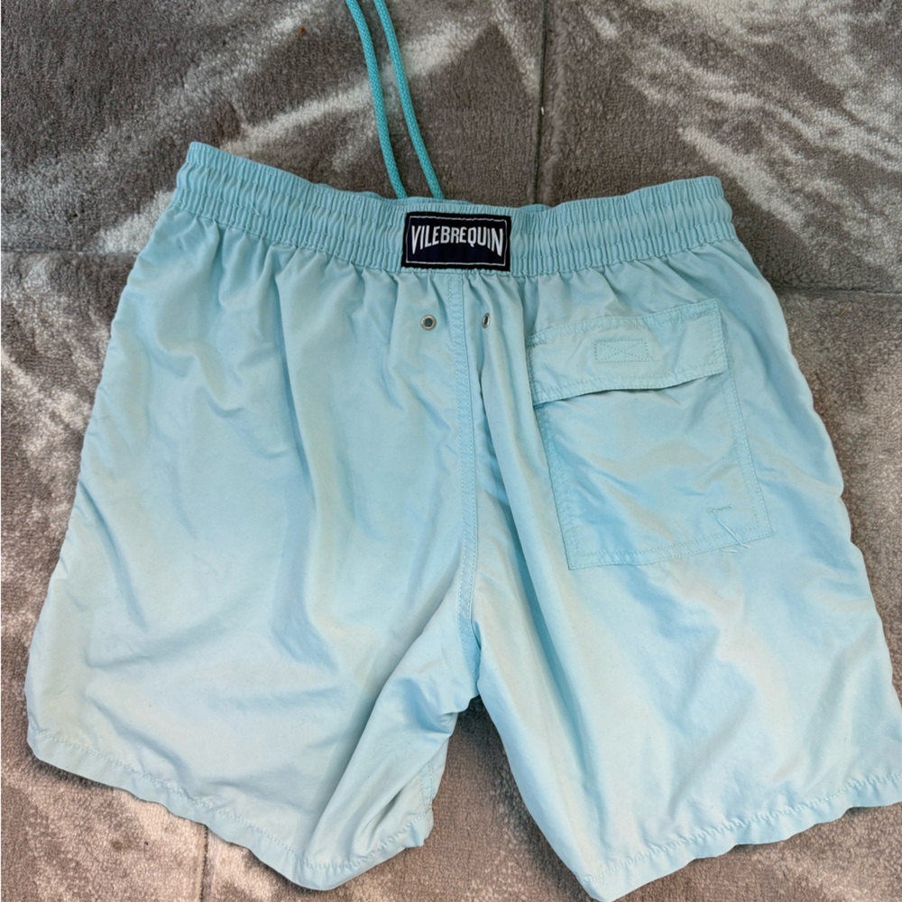 Vilebrequin Men’s Aqua Blue Swim Trunks Size LG - Picture 2 of 8
